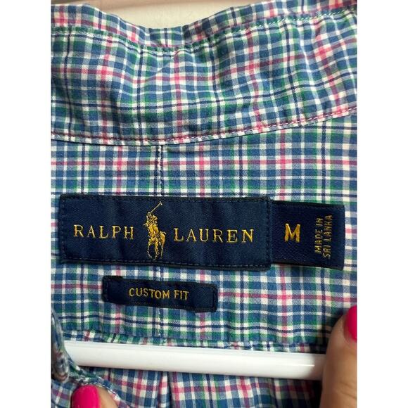 Ralph Lauren Men's 100% Cotton Custom Fit Medium Button Front Shirt - Picture 2 of 11